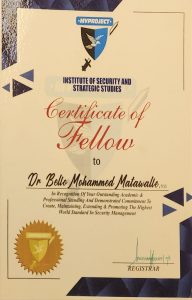 Matawalle, Awarded Fellowship At Institute of Security and Strategic Studies 